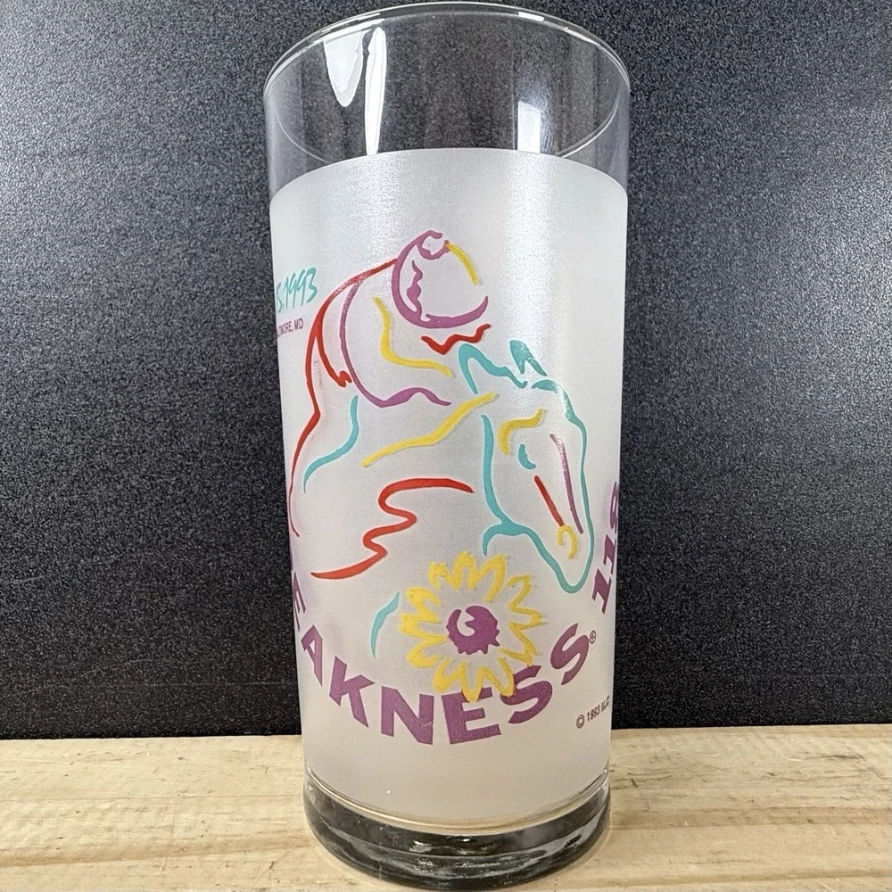 Preakness 118th Running 1993 Horse Racing Souvenir‎ Glass Vintage